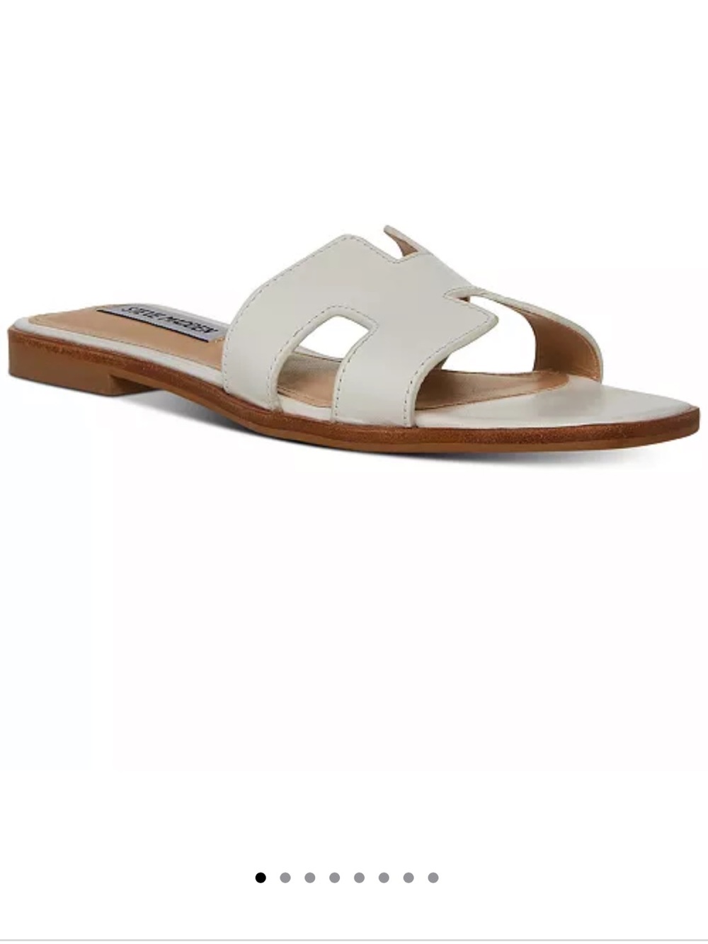 Steve Madden White Open-Toe Slide Sandal